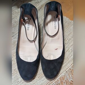 REPETTO Velour Mid Heel Pumps READ